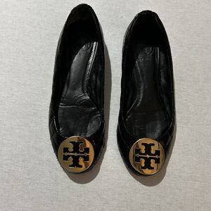 Tory Burch Quinn Quilted Patent Ballet Flats, Size 6 (estimated)